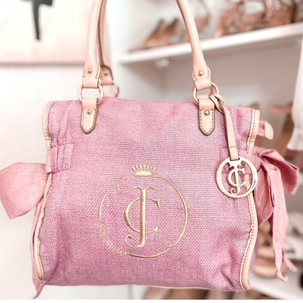 Juicy Couture Pink Tote with Gold Hardware